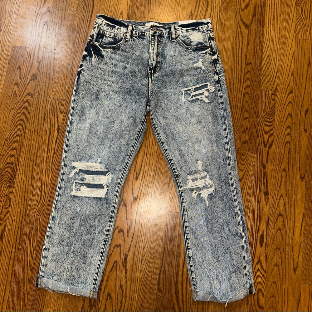 Women’s KanCan Acid Wash, Straight Leg , Distressed, Size 13/30 NWT  Jeans